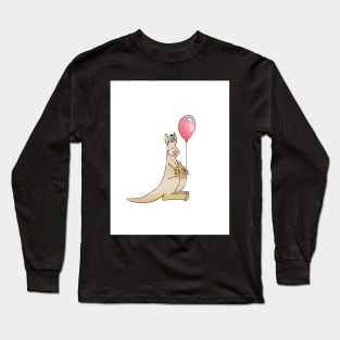 Kangaroo with Balloon - Happy Birthday Long Sleeve T-Shirt